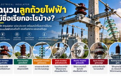ฉนวนลูกถ้วยไฟฟ้ามีชื่อเรียกอะไรบ้าง? รู้จัก Insulator แต่ละประเภท